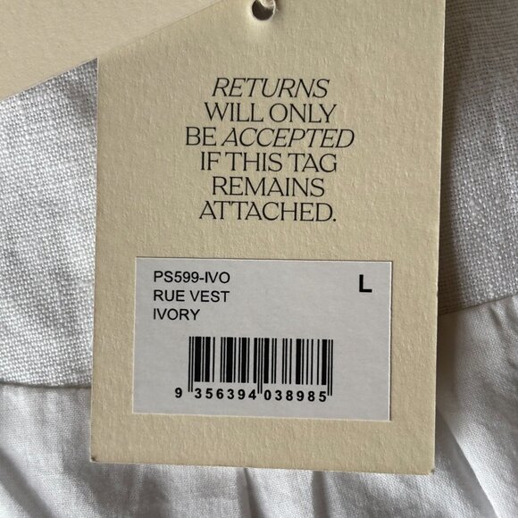 Posse "Rue" Vest - Ivory - Picture 7 of 7